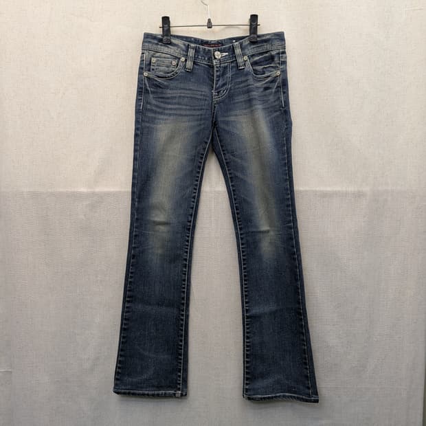 Hollis Denim 워싱 부츠컷 데님 청바지