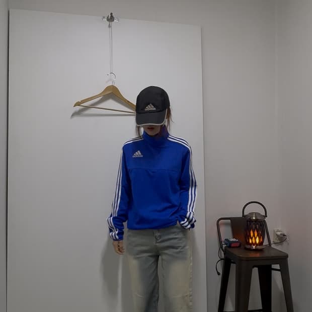 Adidas oldschool pull zip-up 