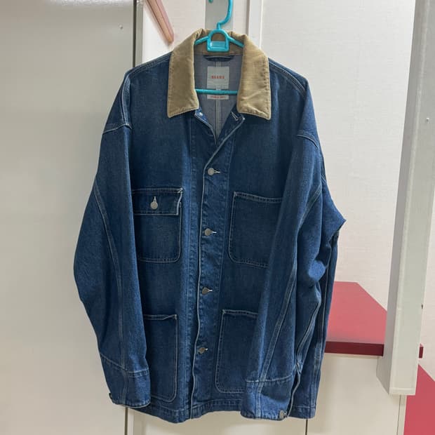 빔즈 루즈 데님 커버올 워크자켓 L 인디고