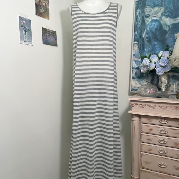 gray ivory cotton long opc(size-M~L)