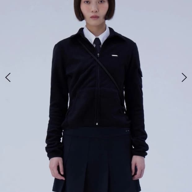 미세키서울 플리스 집업 자켓 후리스 블랙