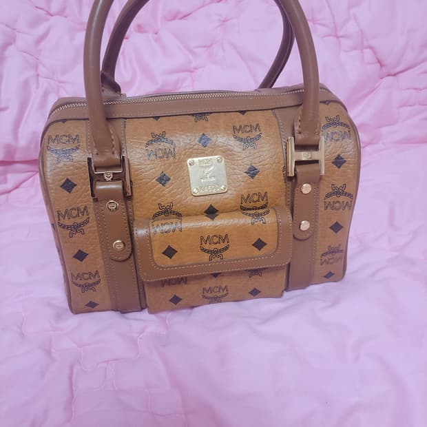 급처상태양호!MCM엠씨엠 비세토스 보스턴 토트백 레더가죽가방 루이비통st