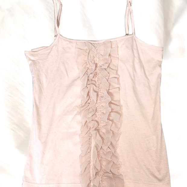 빈티지 새틴 프릴 슬리브리스