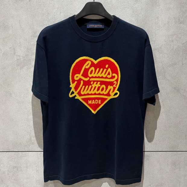 A+ / M (100) 루이비통 니고2 시그니처 니트 반팔티 네이비