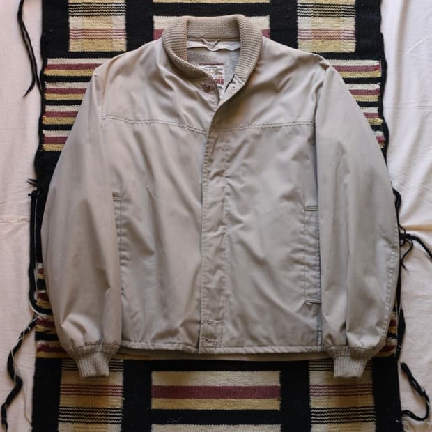 맥그리거 60s 다크론/파일 니트칼라 봄버 자켓