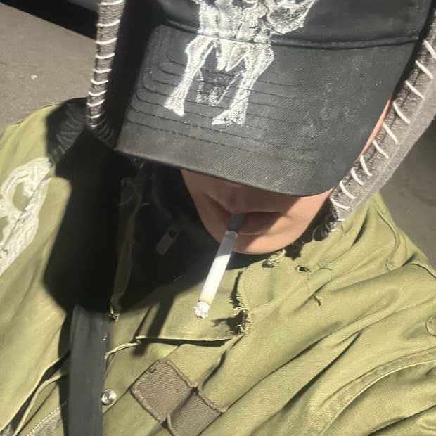 (MPH) Bison Skull Painted Cap