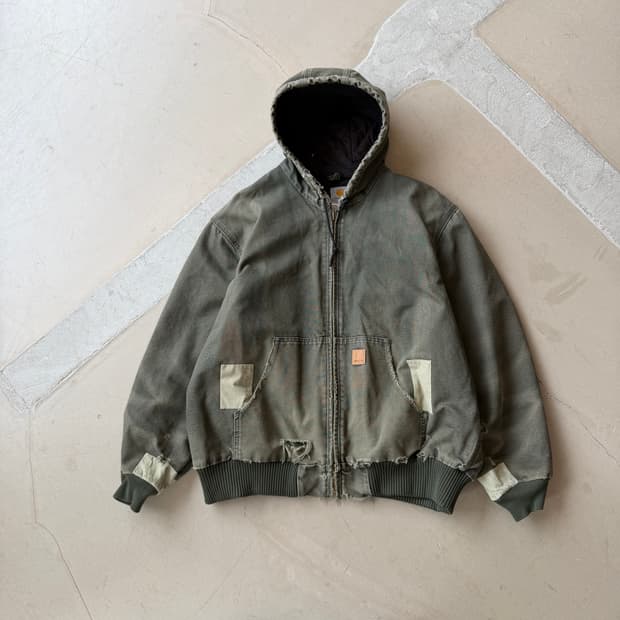 칼하트 j130 모스그린 액티브 워크 자켓