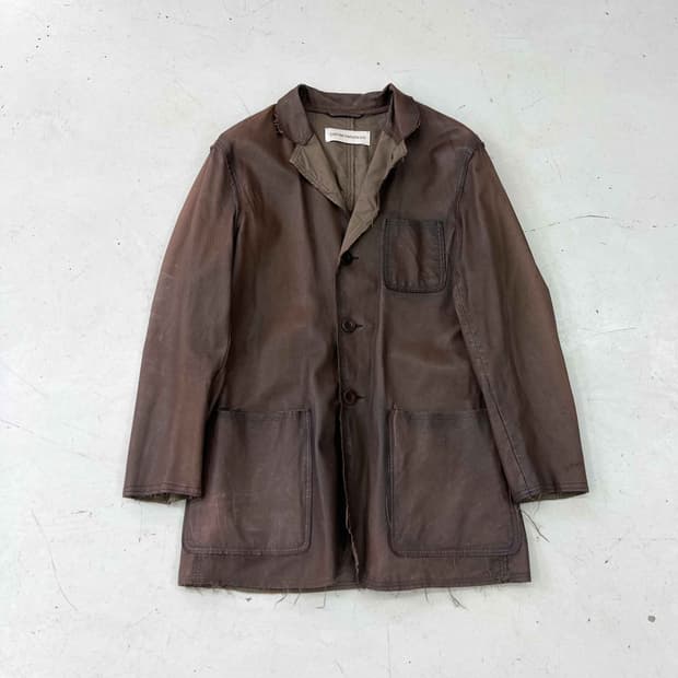 00s 엠포리오 아르마니 인사이드 아웃 레더 자켓 