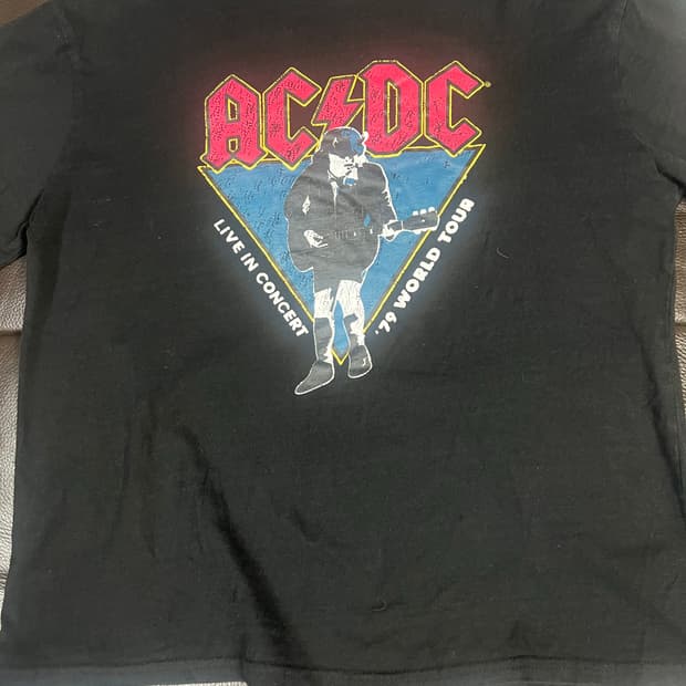 일본 빈티지 Acdc79 월드투어 프린팅 티셔츠