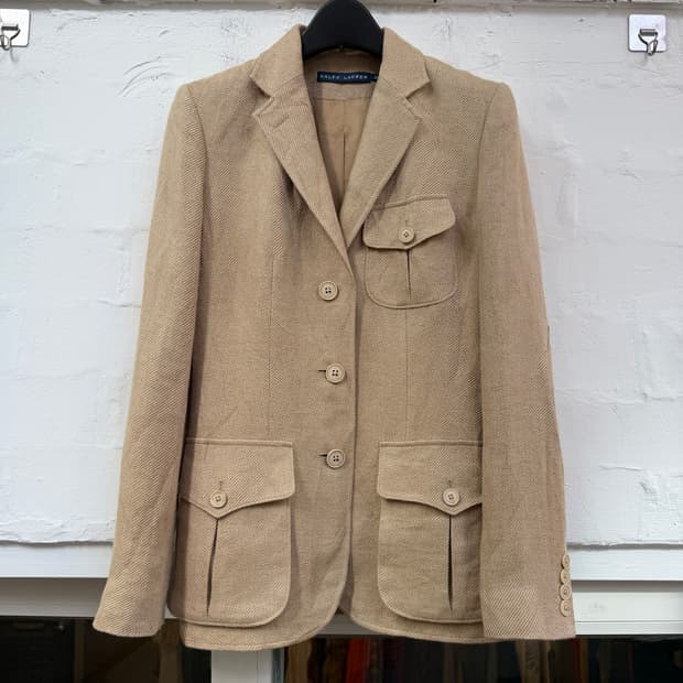 Ralph Lauren 랄프로렌 베이지 린넨 자켓 0