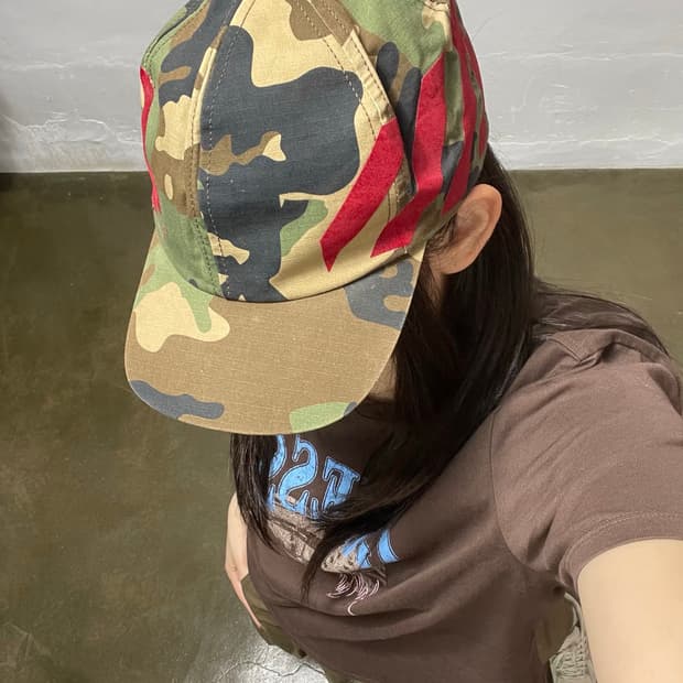 오프화이트 카모플라쥬 볼캡