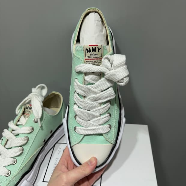 (정품/새상품) 미하라 야스히로 블루 피터슨 OG솔 캔버스 로우 스니커즈