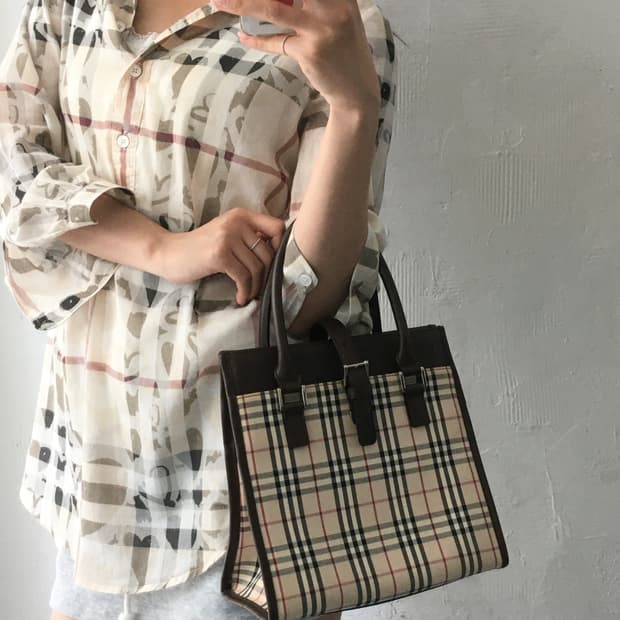 Burberry 버버리 노바체크 스퀘어 토트백