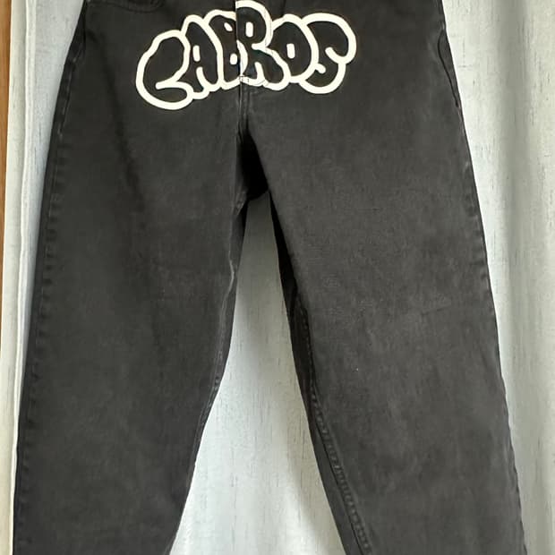 LABROS 라브로스 흑청 데님 버블진 28