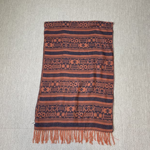 빈티지 포크로어 패턴 블랭킷