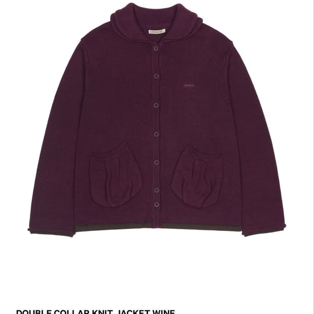 코이세이오 26FW 카라니트자켓 버건디