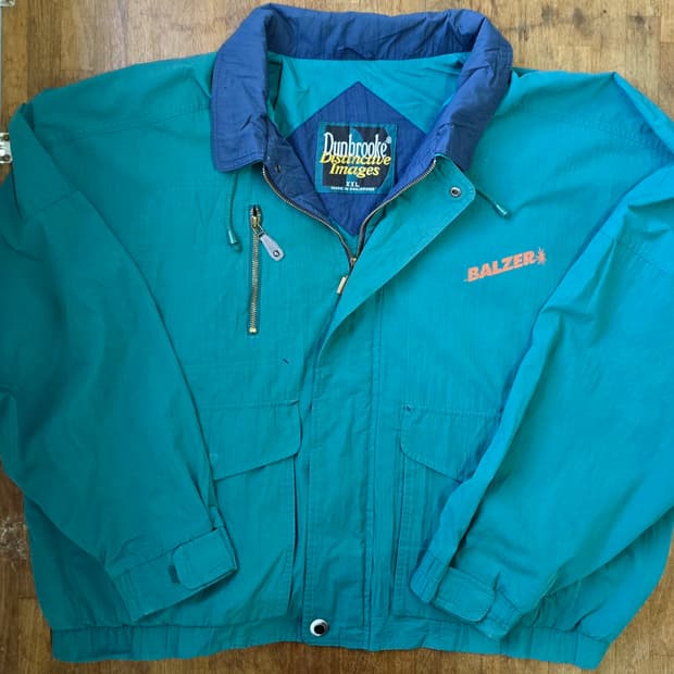 티파니 컬러 빈티지 블루종 자켓 윈드브레이커 XXL