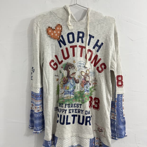 gluttans monkey printing hoodie