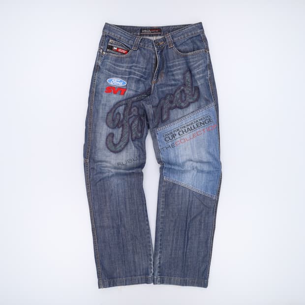 72-88 푸부 자수 데님팬츠 0415H1