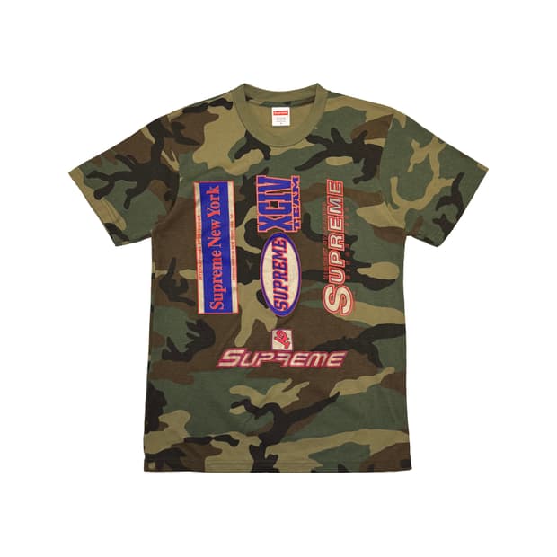 슈프림 멀티 로고 카모 티셔츠