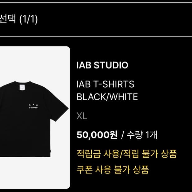 XL 아이앱스튜디오 반팔