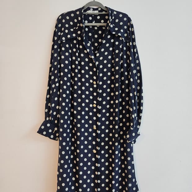 (정품) 발렌티노 미스브이라인 실크 도트 원피스