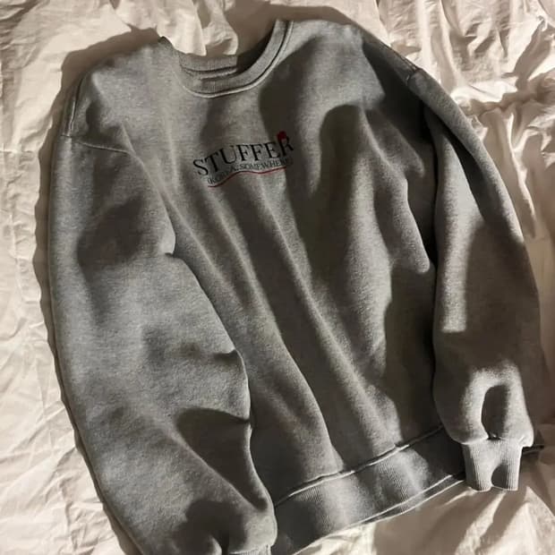 스터퍼 레터링 기모 맨투맨 M