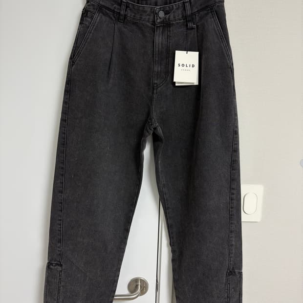 솔리드옴므 블랙 데님 팬츠 46
