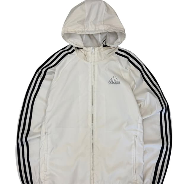 아디다스 후드 바람막이 화이트 (L)