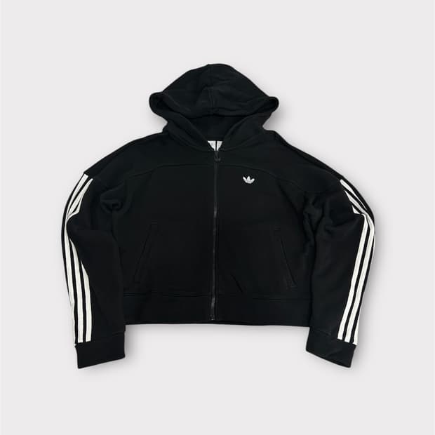 아디다스 세미크롭 후드 집업 여성 XL