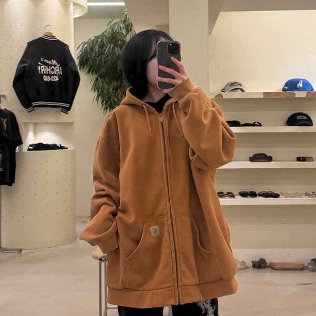 칼하트 브라운 집업 후드 U217