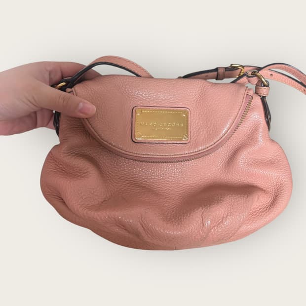 마크제이콥스 소가죽 핑크 미니크로스백