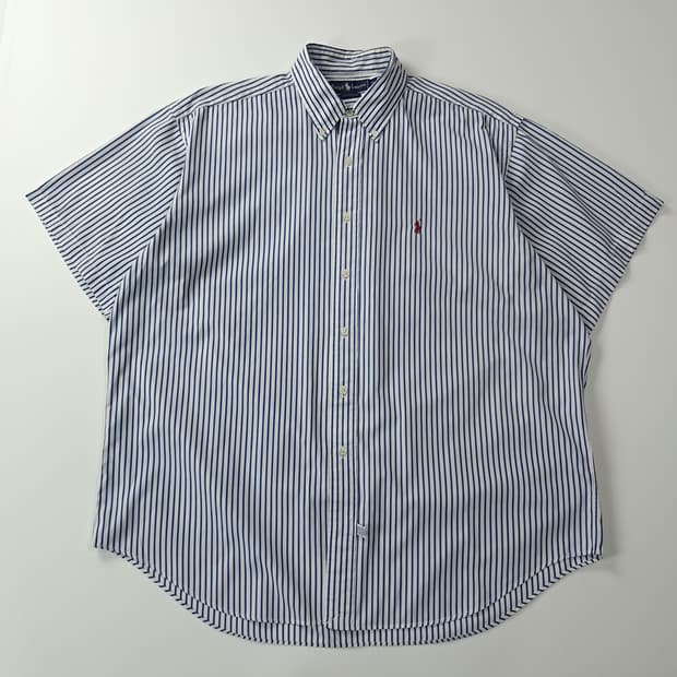 CJ263 XL 폴로 싱가포르판 90s 블루 마린스트라이프 반팔 셔츠