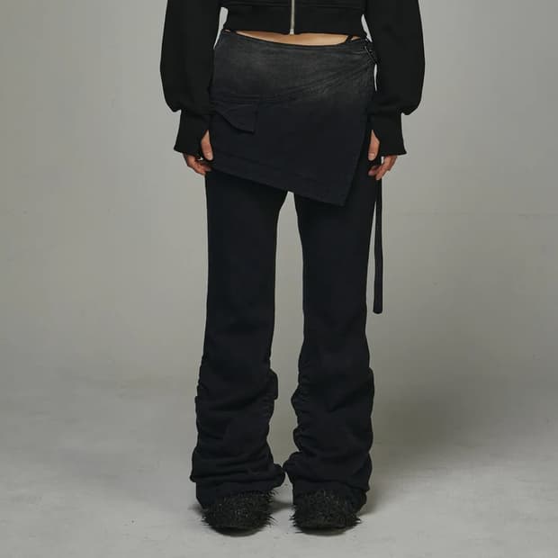 BLR 비엘알 스커트 셔링 팬츠