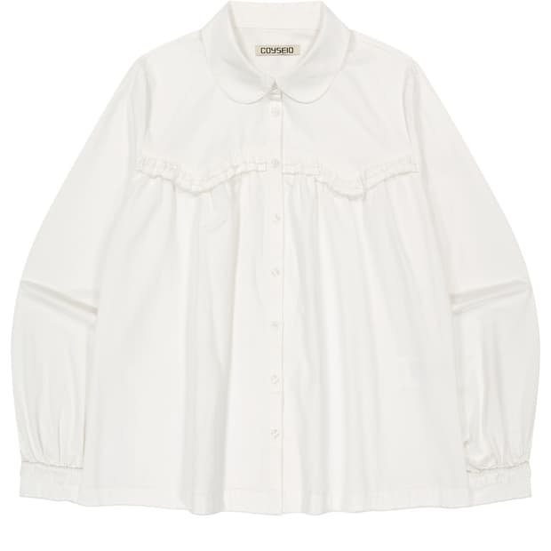 코이세이오 ROUGH CUT FRILL SHIRT IVORY