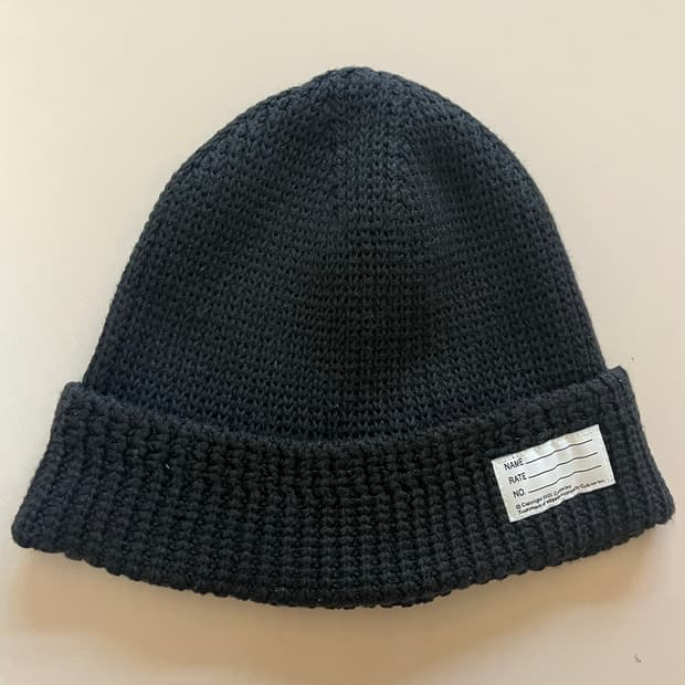 VISVIM COTTON WATCH CAP BLACK
