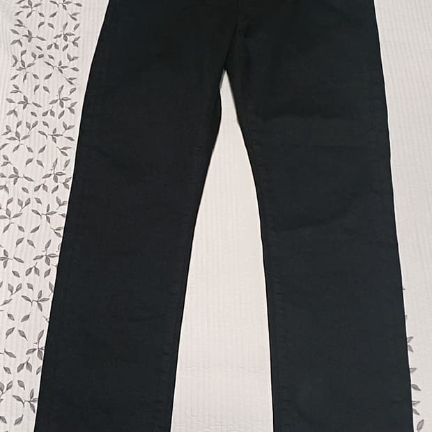 유니클로 슬림블랙진 실측33인치 기장97