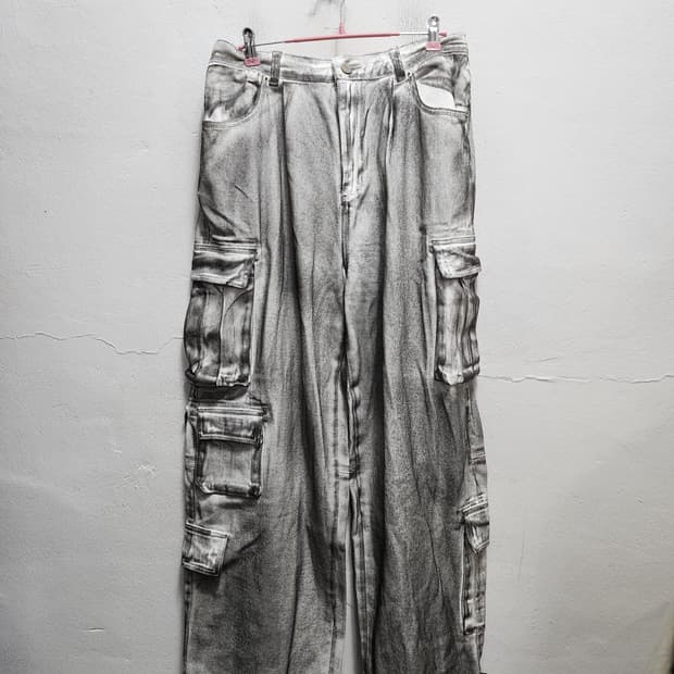 낫포너드 더티워싱 멀티 카고바지