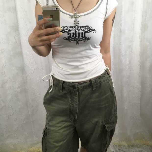 NIKE(2000‘s) logo shirring top