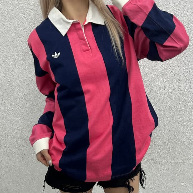 아디다스 네이비 단가라 딸기맛 pk 긴팔티 3XL