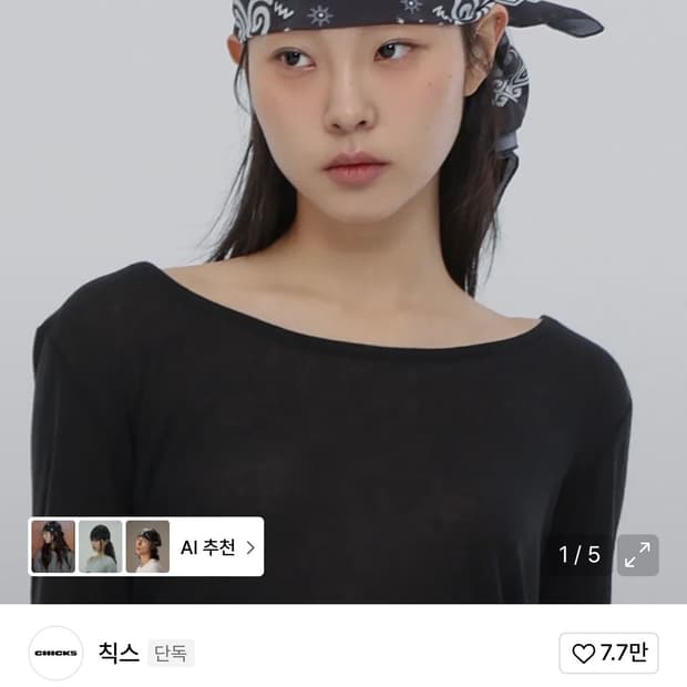 칙스 에스닉 반다나 블랙