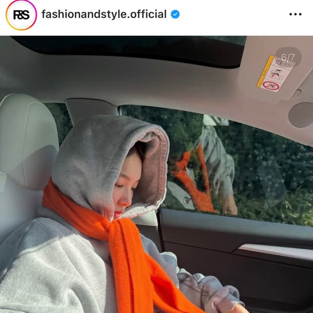 코스 오렌지 캐시미어 머플러 미유키