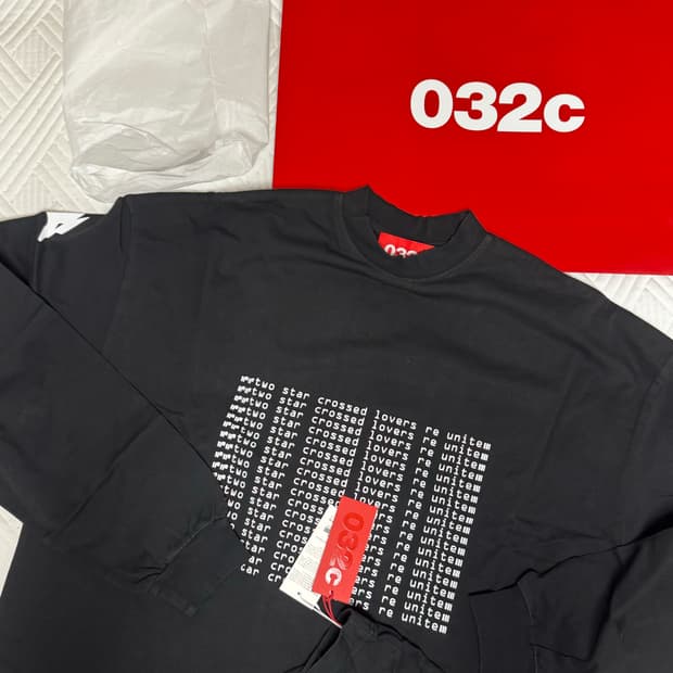 032c 서울 오버사이즈드 롱슬리브 WASHED BLACK