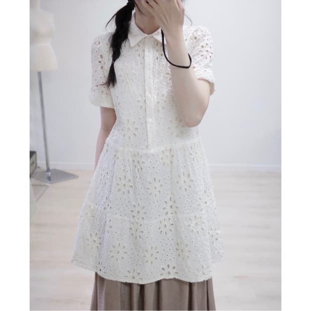 데시구알 Desigual spangle ivory One-piece