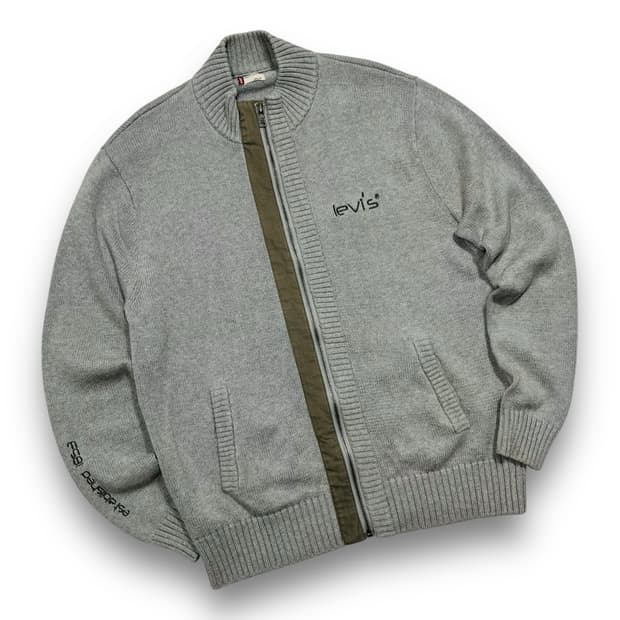 Levi's Gray Knit Full Zip-up