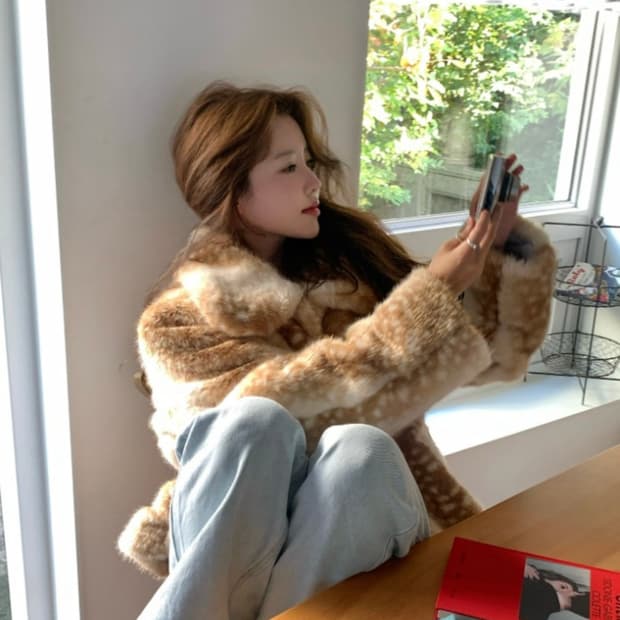 새상품 피네 fineh 밤비퍼자켓