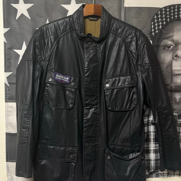 바버 x 트라이엄프 왁스 자켓 L