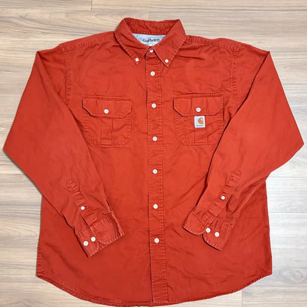 칼하트 셔츠 L 브릭레드