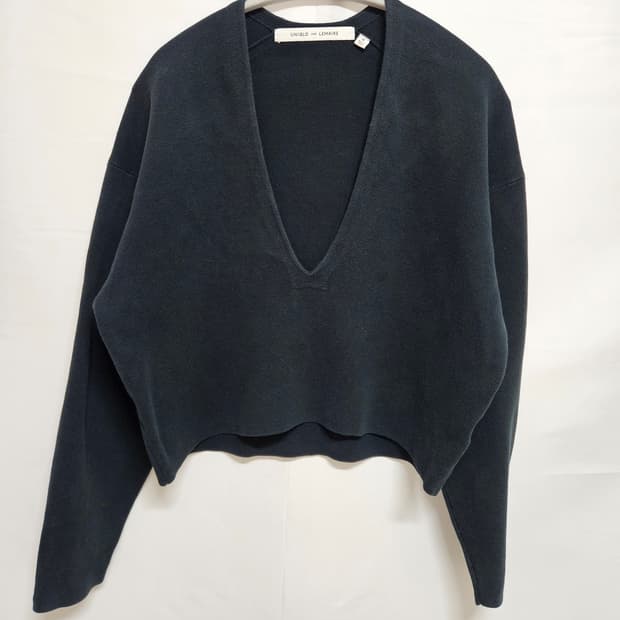 M 유니클로 르메르 U넥 크롭 니트