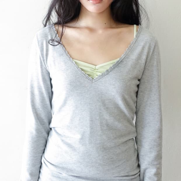 페어리 iris long top (melange grey)